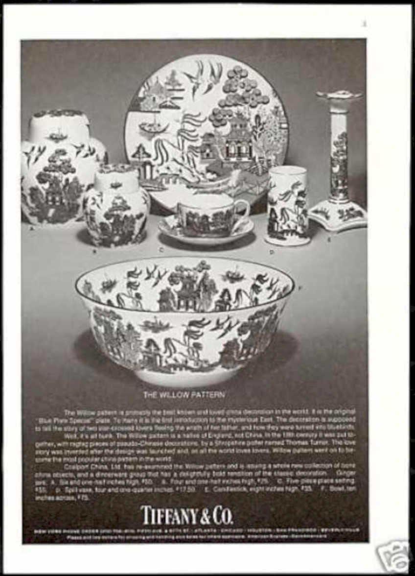 Willow Pattern China Vintage Retro Advert Ads A4 Photo Print