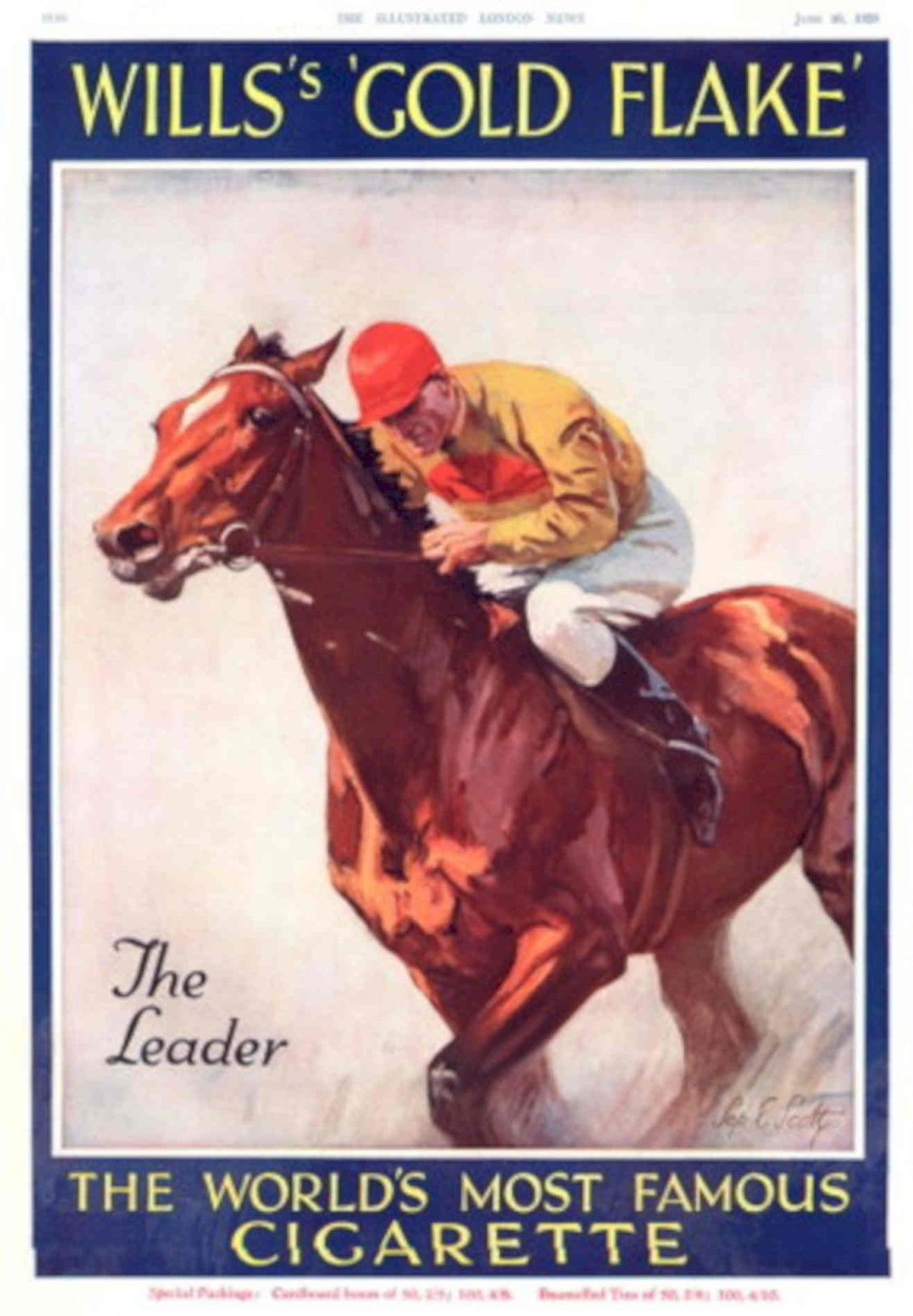 Wills Gold Flake 1930s Vintage Retro Advert Poster