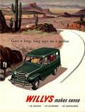 Willys Jeep Desert 1940s Vintage Retro Advert Poster