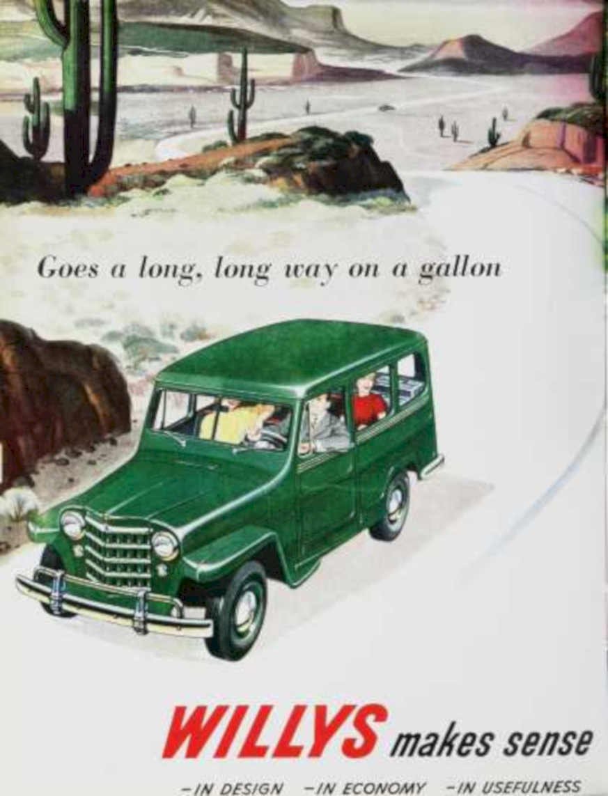 Willys Jeep Wagon Vintage Retro Advert Ads A4 Photo Print