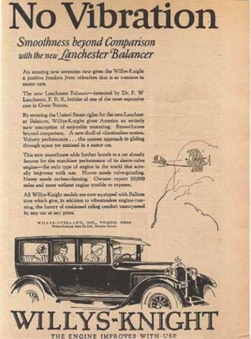 Willys Knight Engine Vintage Retro Advert Ads A4 Photo Print