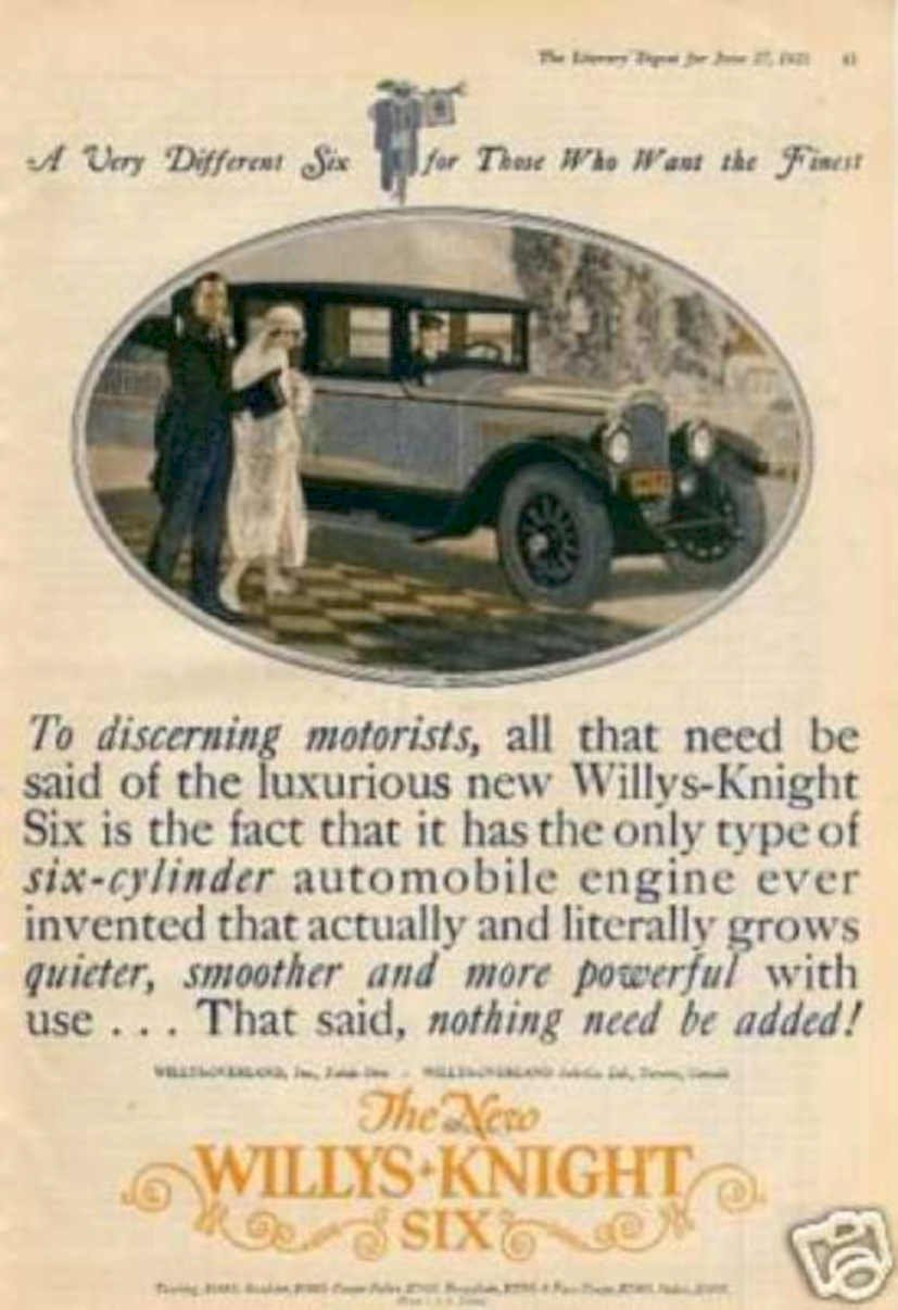 Willys Knight Six Vintage Retro Advert Ads A4 Photo Print