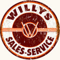 Willys Sales Service Vintage Retro Advert Ads A4 Photo Print