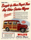Willys Station Wagon 1950s Vintage Retro Advert Poster