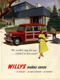 Willys Woody Family 1940s Vintage Retro Advert Poster