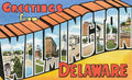 Wilmington Luggage Label Vintage A4 Photo Print