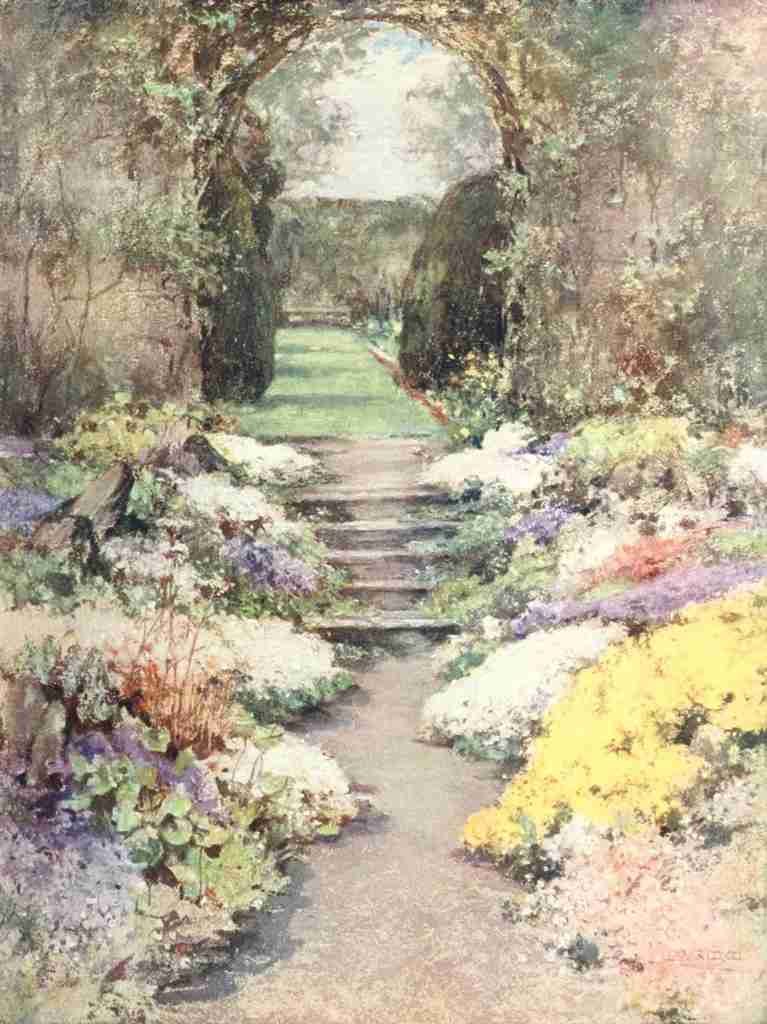 Wilson Mary GW 1856 1939 Scottish Gardens 1908 Baberton A4 Photo Print