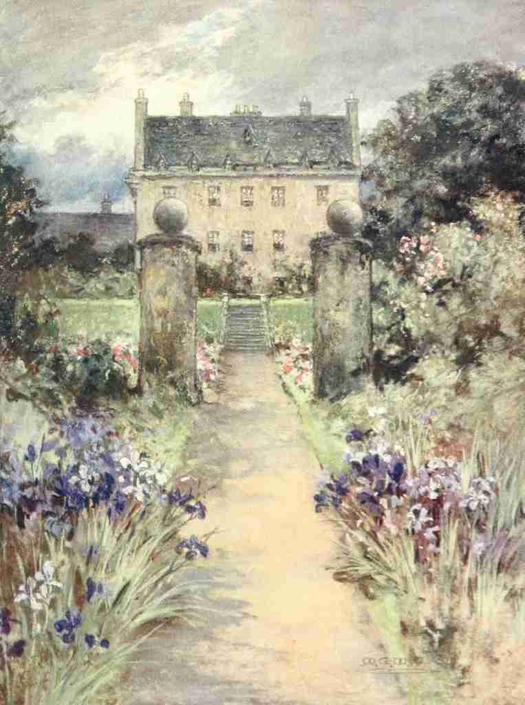Wilson Mary GW 1856 1939 Scottish Gardens 1908 Carnock Vintage A4 Photo Print