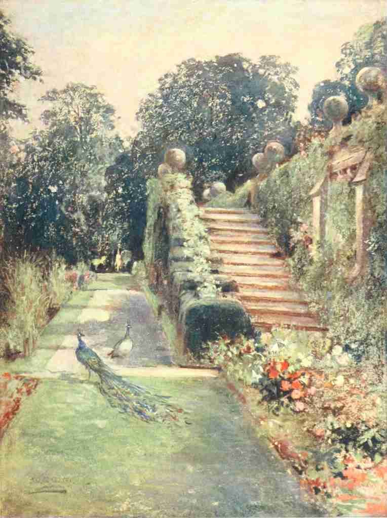 Wilson Mary GW 1856 1939 Scottish Gardens 1908 Dunrobin A4 Photo Print