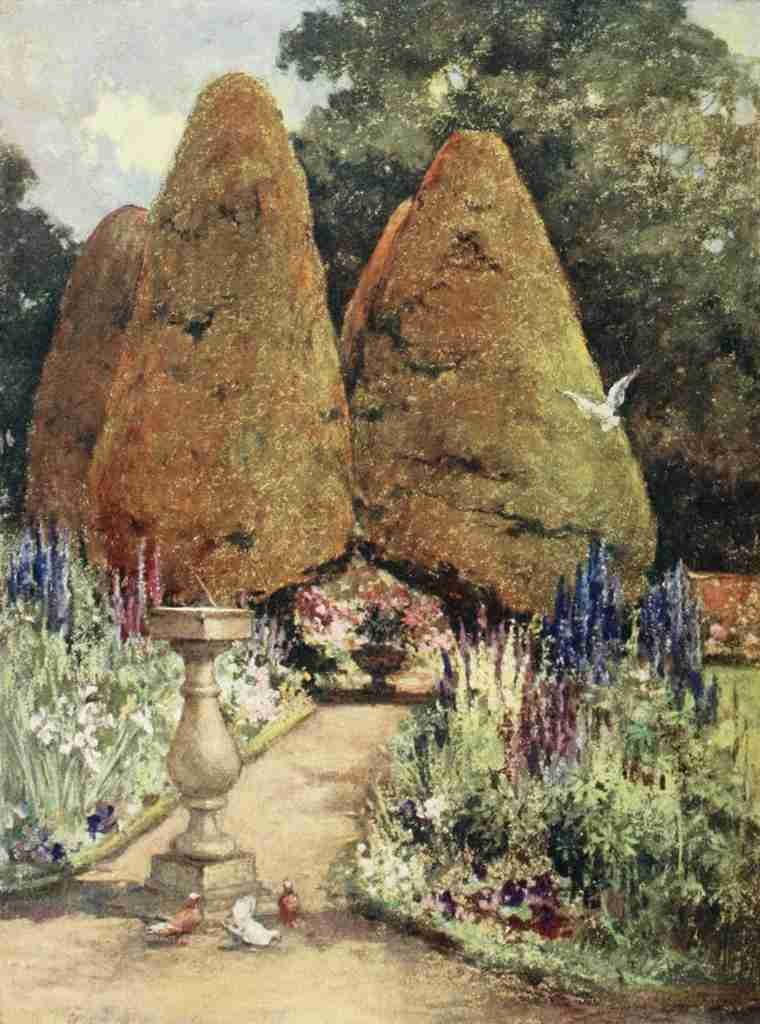Wilson Mary GW 1856 1939 Scottish Gardens 1908 Malleny A4 Photo Print