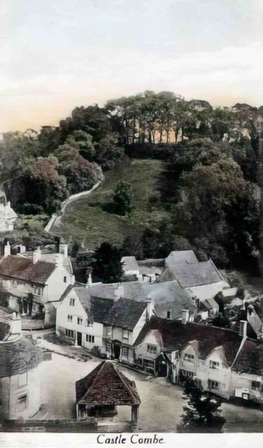 Wiltshire Castle Combe Vintage A4 Photo Print
