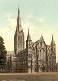 Wiltshire Salisbury Cathedral Vintage A4 Photo Print