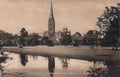 Wiltshire Salisbury Cathedral and Bishops Palace 1910s Vintage A4 Photo Print