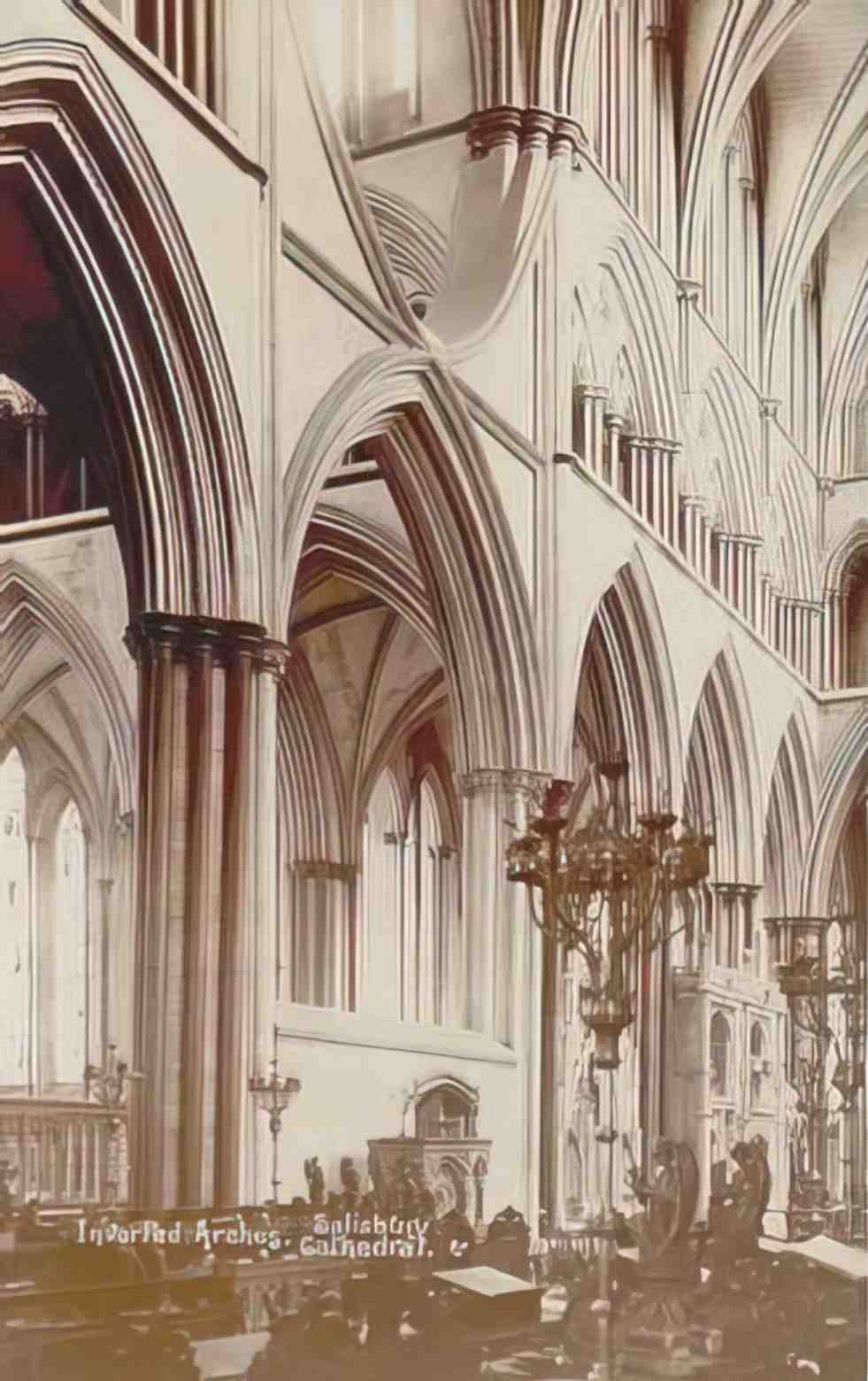 Wiltshire Salisbury Inverted Arches Vintage A4 Photo Print