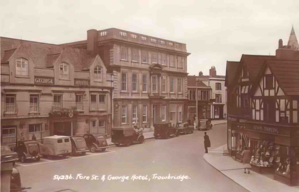 Wiltshire Trowbridge Fore Street Vintage A4 Photo Print