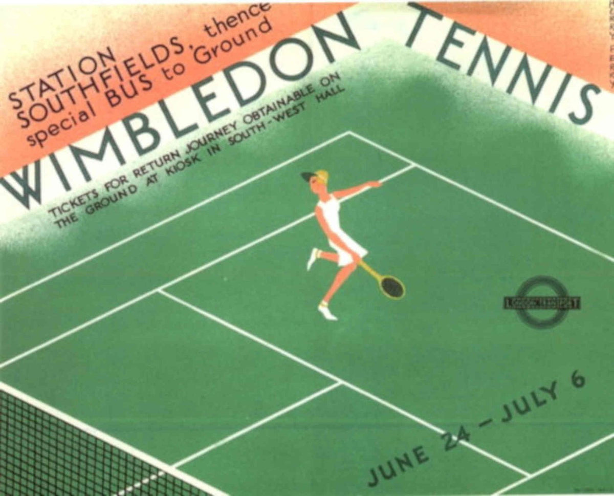 Wimbledon Tennis Poster 1 1930s Vintage Retro Advert Poster