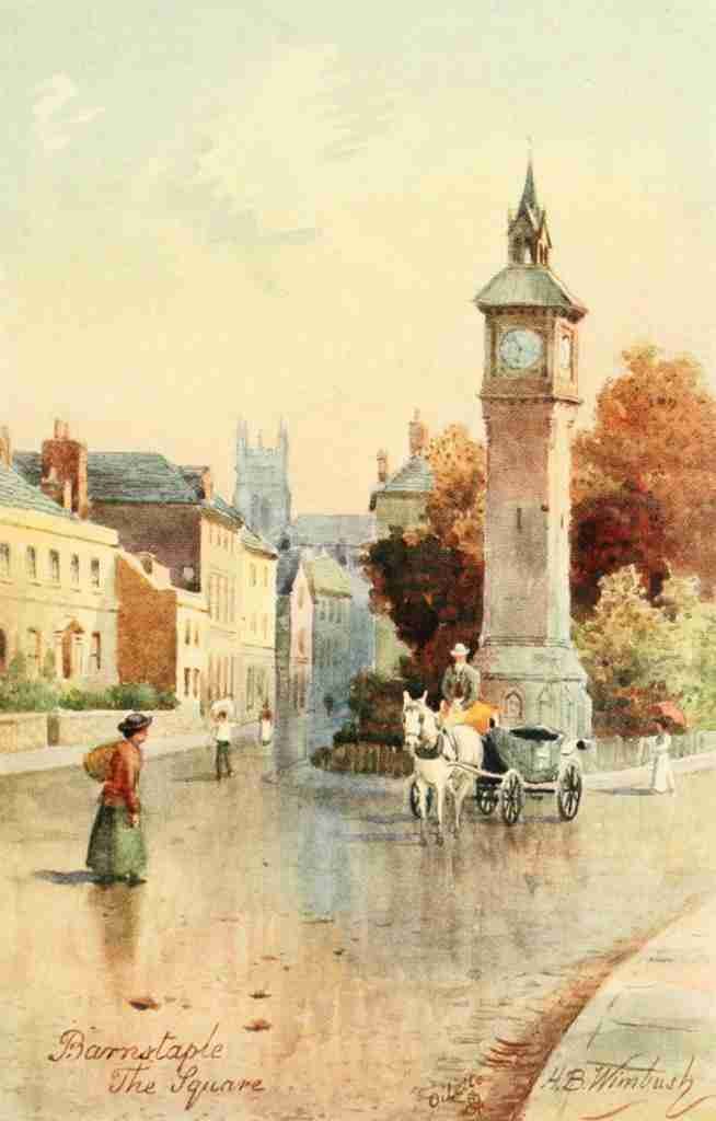 Wimbush Henry Bowser 1858 1943 North Devon 1906 The Square Barnstaple A4 Photo Print