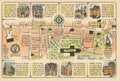 Winchester Map 1898 Vintage Retro Advert Poster