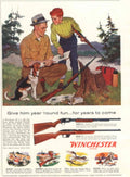 Winchester Rifles Beagle 1950s Vintage Retro Advert Poster