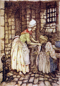 Wind in the Willows Arthur Rackham She arranged the shawl with a professional fold, and tied the strings of the rusty bonnet under his chin A4 Photo Print