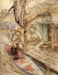 Wind in the Willows Arthur Rackham Shove that under your feet, he observed to the Mole, as he passed it down the boat A4 Photo Print