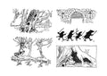 Wind in the Willows Arthur Rackham scketch A4 Photo Print