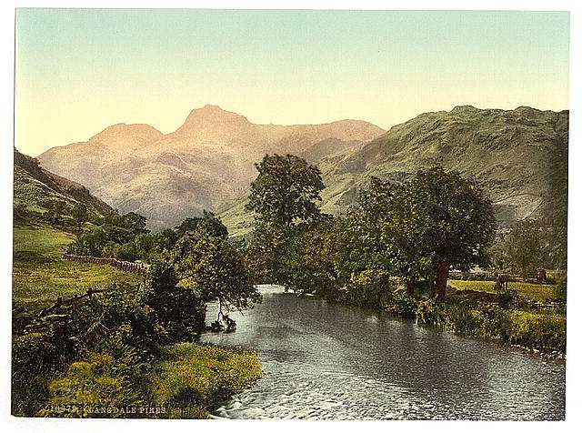 Windermere Langdale Pikes Lake District Vintage A4 Photo Print
