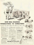 Windodger Beach Shelter 1950s Vintage Retro Advert Poster