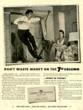 Window Men Shade 1950s Vintage Retro Advert Poster