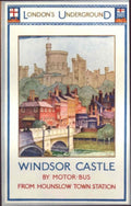 Windsor Castle Poster 1930s Vintage Retro Advert Poster