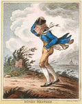 Windy Weather 1808 Cartoon Joke 001 Vintage A4 Photo Print