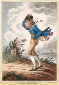 Windy Weather 1808 Vintage Cartoon Joke A4 Photo Print