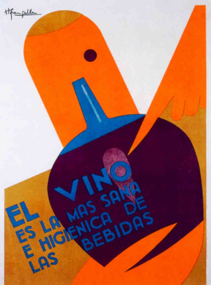 Wine Bottle Ferrer Vintage Retro Advert Poster A4 Photo Print