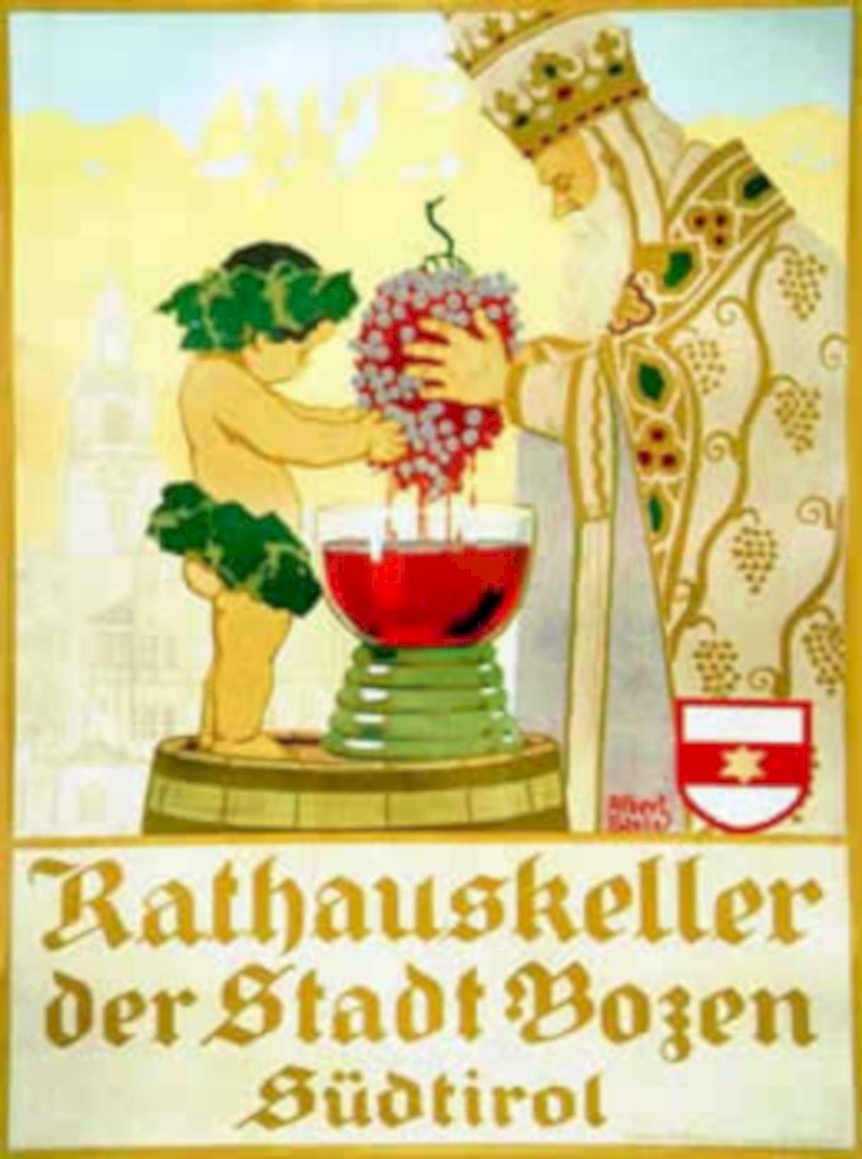Wine Cellar Bozen Vintage Retro Advert Poster A4 Photo Print