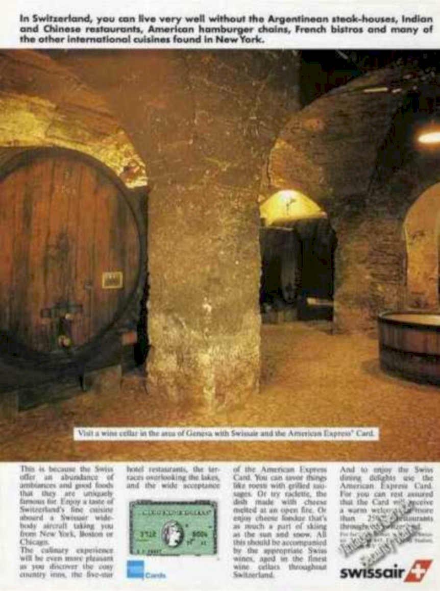 Wine Cellar Geneva Vintage Retro Advert Ads A4 Photo Print