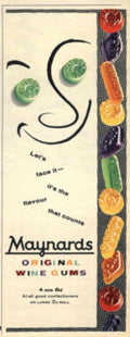 Wine Gums Vintage 1950s Vintage Retro Advert Poster