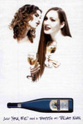 Wine Women Blue Vintage Retro Advert Poster A4 Photo Print