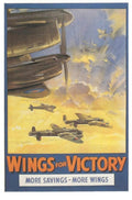 Wings Victory Planes Vintage Retro Advert Poster A4 Photo Print