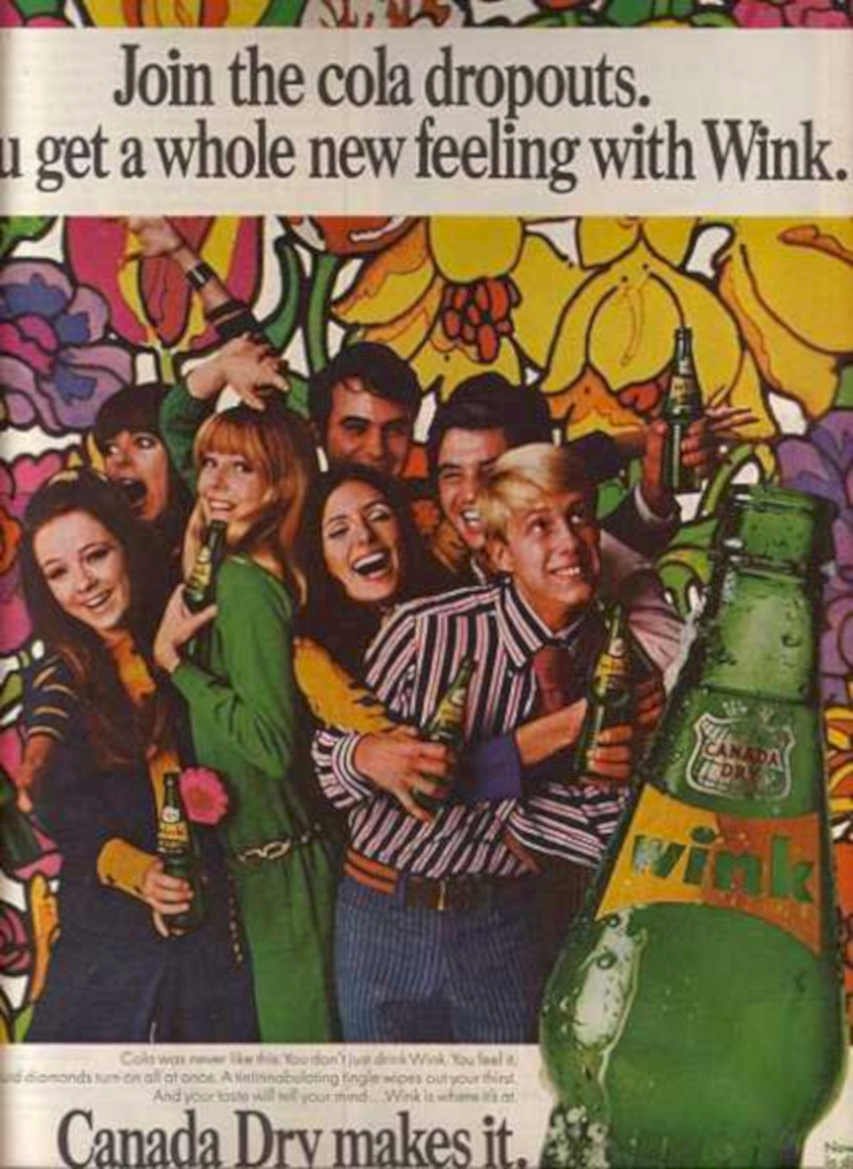 Wink Cola Dropouts Vintage Retro Advert Ads A4 Photo Print
