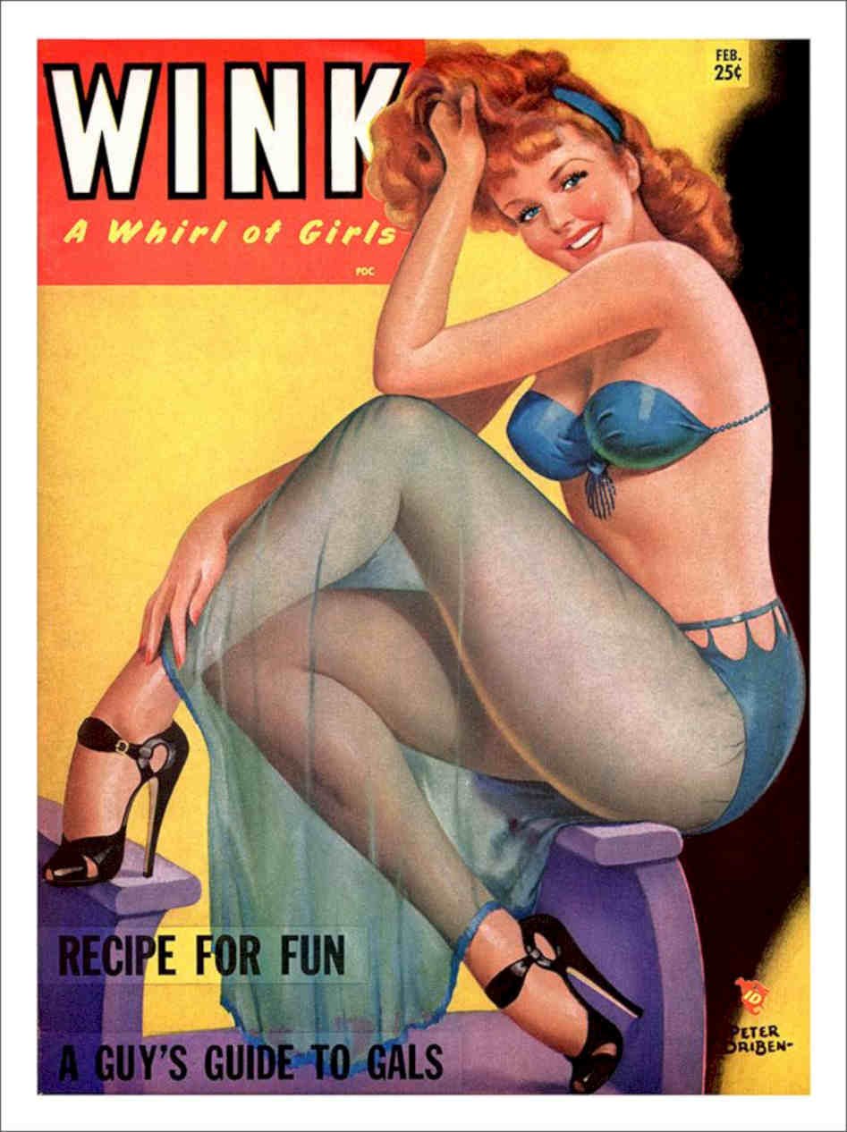 Wink Glamour Magazine Cover 12 Vintage Retro Advert Poster A4 Photo Print