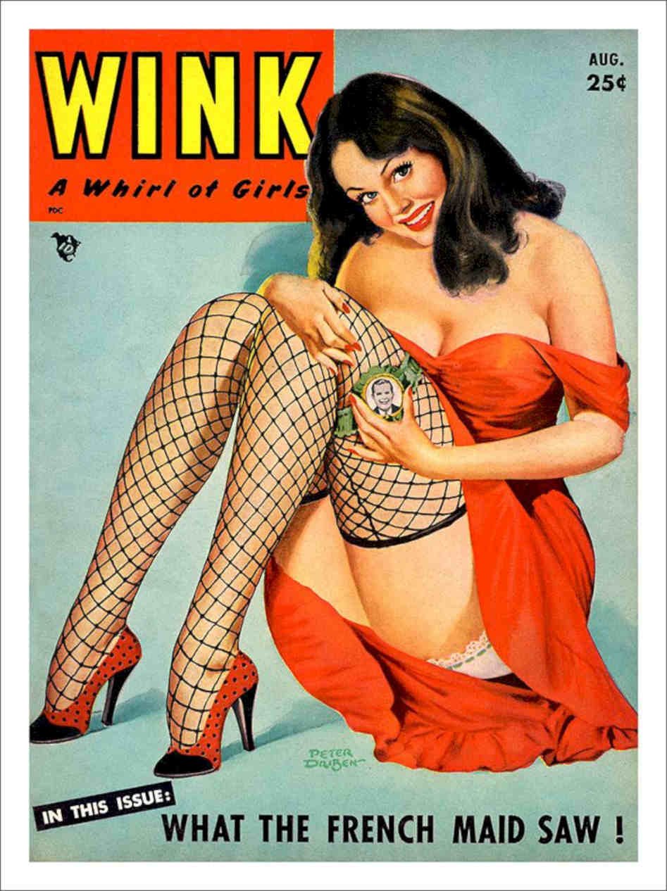 Wink Glamour Magazine Cover 9 Vintage Retro Advert Poster A4 Photo Print