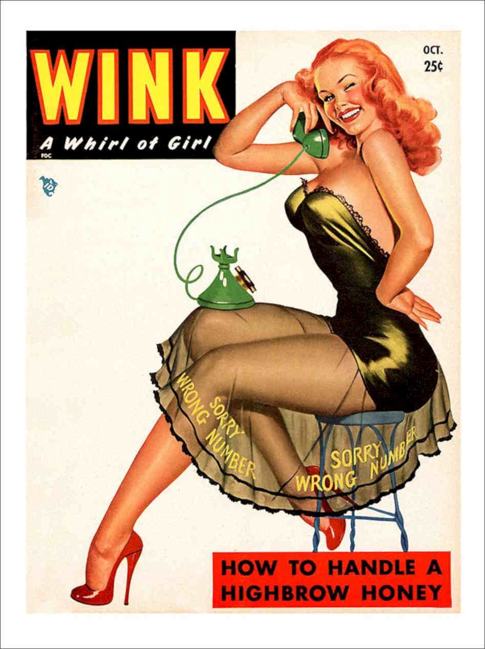 Wink Glamour Magazine Cover Vintage Retro Advert Poster A4 Photo Print