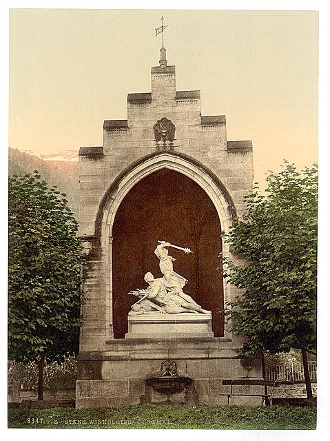Winkelried Monument Stans Unterwald Vintage A4 Photo Print
