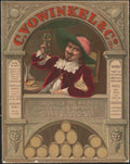 Winkels Rhine Wines Vintage Retro Advert Poster