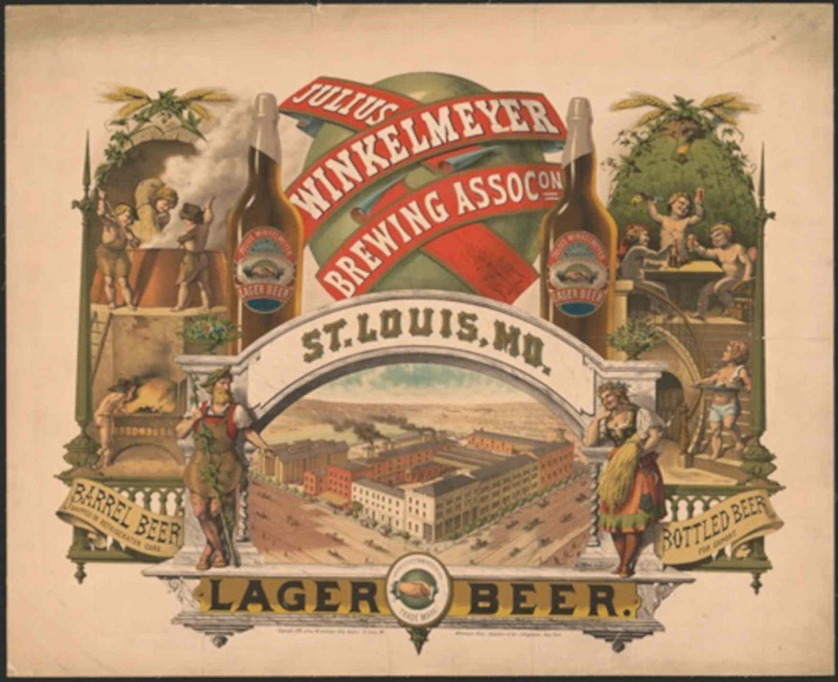 Winklereyer Brewery Poster Vintage Retro Advert Poster