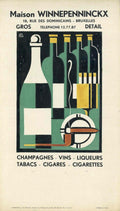 Winnepenninckx Wine Shop Vintage Retro Advert Poster