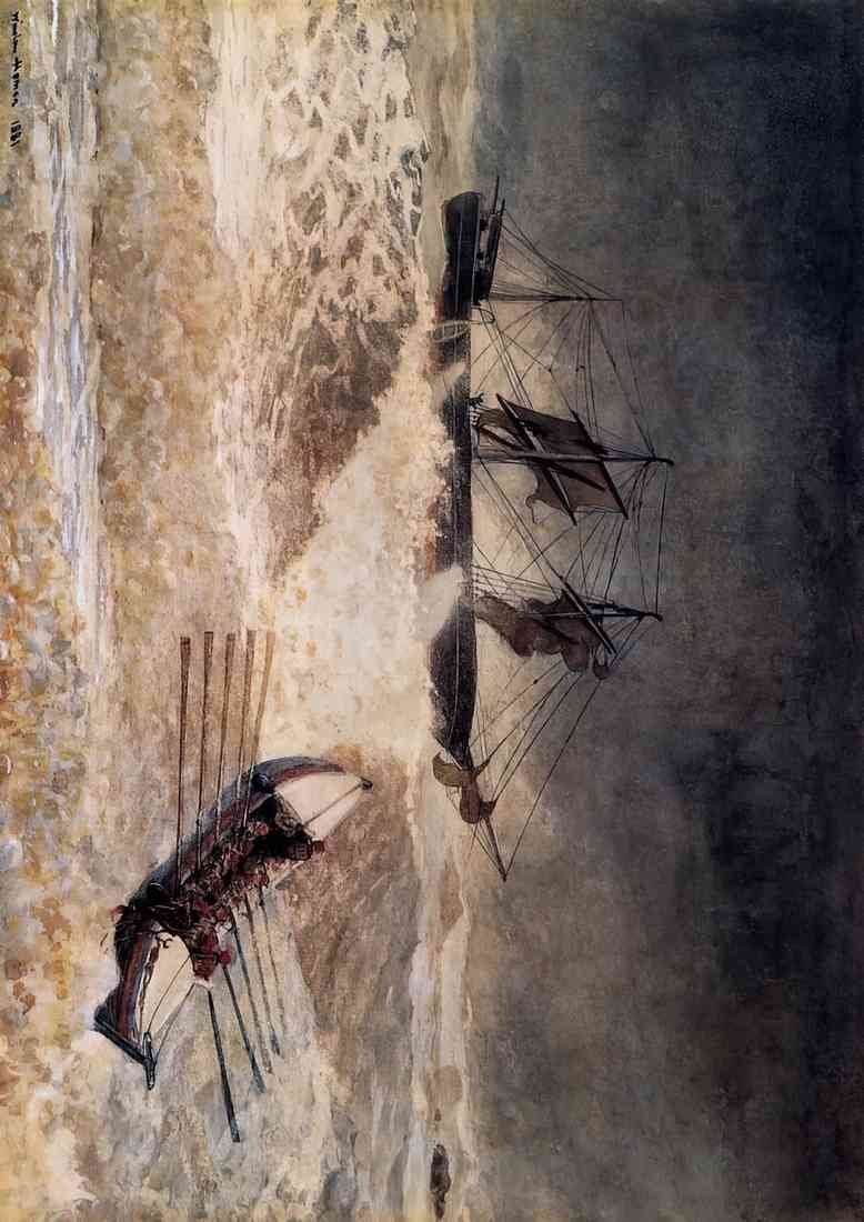 Winslow Homer wreck of the iron crown A4 Photo Print