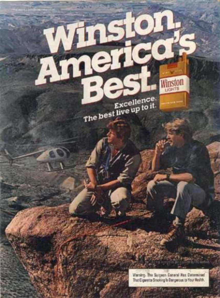 Winston America Men Vintage Retro Advert Ads A4 Photo Print