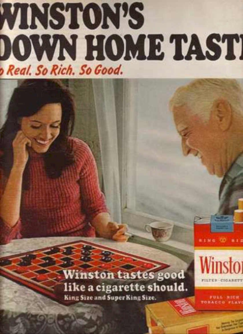 Winston Checkers Coffee Vintage Retro Advert Ads A4 Photo Print