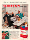 Winston Cigarettes 1950s 1950s Vintage Retro Advert Poster